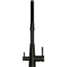 Смеситель CERSANIT для кухни VIVO однорычажный с фильтром с гибким изливом, черный 68218